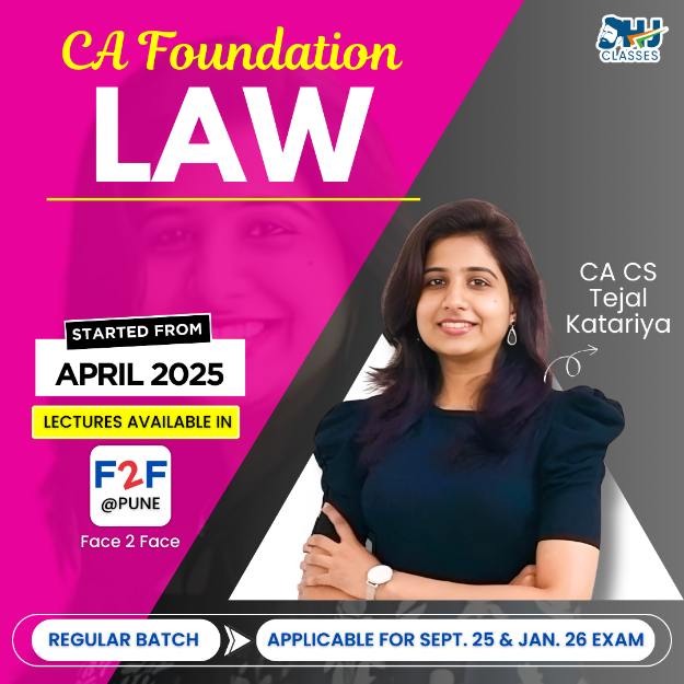 Picture of CA Foundation Law Regular Face-2-Face Batch By CA Tejal Kathariya