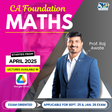 CA Foundation Maths Exam oriented Batch by Prof. Raj Awate
