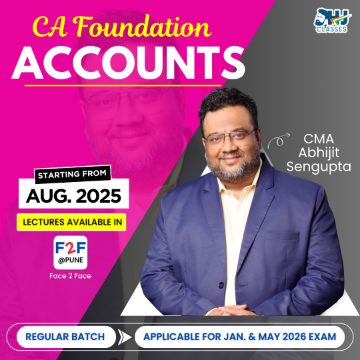CA Foundation Accounts Regular Face to Face Batch by CMA Abhijit Sengupta