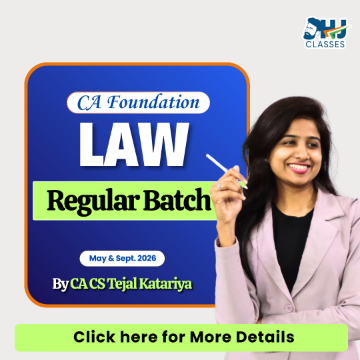 Picture of CA Foundation LAW Regular Batch For May & Sept 2026 by CA CS Tejal Katariya 