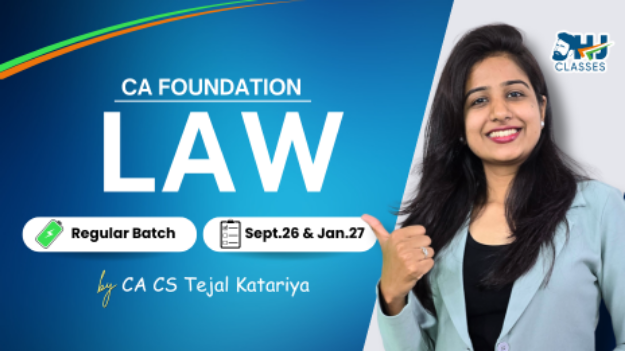 Picture of CA Foundation LAW  Live Streaming New Batch by A CS Tejal Katariya  (Starts 10th April)