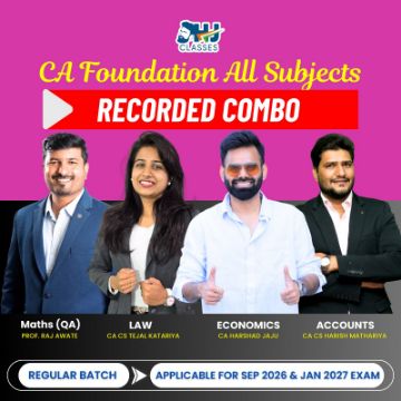 CA Foundation All Subjects Regular Batch COMBO for May ,Sept 2026 & Jan 2027
