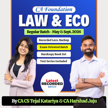 Picture of CA Foundation Law & Economics Combo Pre Recorded  by CA CS Tejal Katariya & CA Harshad Jaju 