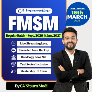 Picture of CA Inter FM & SM Regular (Live + Recorded) – Sept 26 & Jan 27 by CA Nipurn Modi