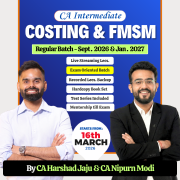 Picture of CA Inter Costing & FMSM Regular (Live + Recorded) – Sept 26 & Jan 27 by CA Harshad Jaju & CA Nipurn Modi