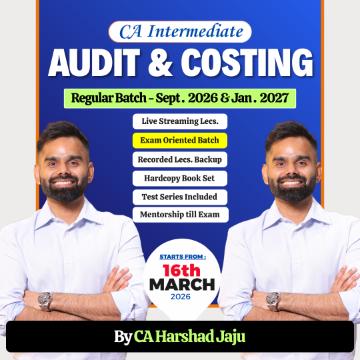 CA Inter Audit & Costing Regular (Live + Recorded) Combo (Sept 2026 & Jan 2027) | CA Harshad Jaju