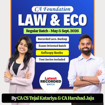 CA Foundation Law & Economics Pre Recorded Combo by CA Harshad Jaju & CA CS Tejal Katariya (Softcopy Notes)