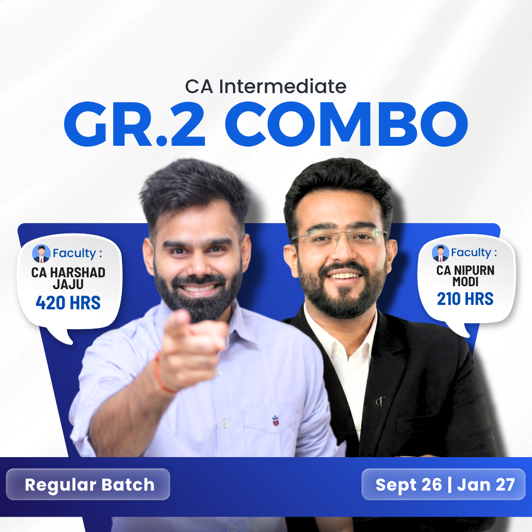 CA Inter Group 2 Regular Combo for Sept 26 & Jan 2027 by Harshad Sir & Modi Sir